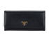 Prada Continental Wallet, £140, Accessories, Black, Leather, Front view